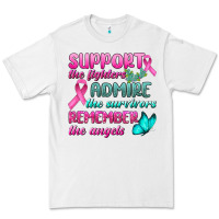 White Support The Lighters Admire The Survivors Remember The Angels Premium Tee - BundleAndBundleShop
