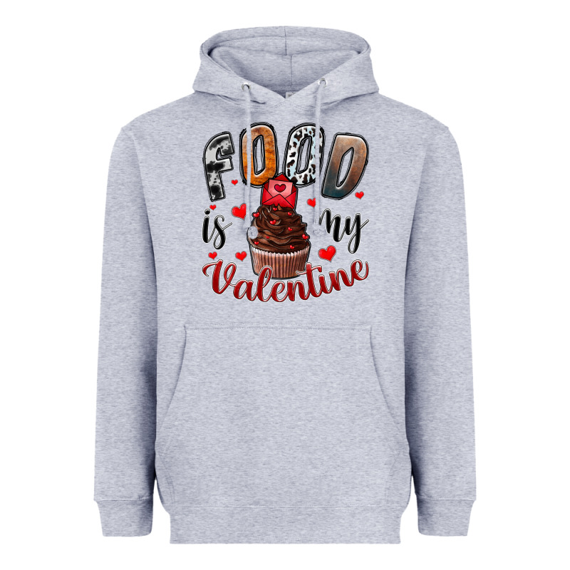 Food İs My Valentine Heavyweight Hoodie by SublimationCraftShop | Teevron