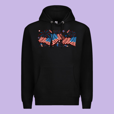 Fourth Of July American Flag Premium Hoodie Designed By Ranaportraitstore