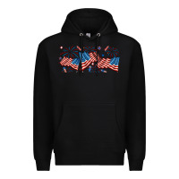 Black fourth of july american flag Premium Hoodie - RanaPortraitStore
