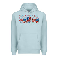 Blue Mist fourth of july american flag Premium Hoodie - RanaPortraitStore