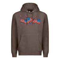 Coffee fourth of july american flag Premium Hoodie - RanaPortraitStore