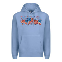 Colony Blue fourth of july american flag Premium Hoodie - RanaPortraitStore