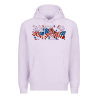 Lilac fourth of july american flag Premium Hoodie - RanaPortraitStore