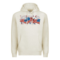 Oatmeal Heather fourth of july american flag Premium Hoodie - RanaPortraitStore