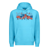 Ocean Blue fourth of july american flag Premium Hoodie - RanaPortraitStore