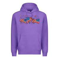 Purple fourth of july american flag Premium Hoodie - RanaPortraitStore