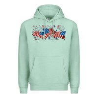 Seafoam fourth of july american flag Premium Hoodie - RanaPortraitStore