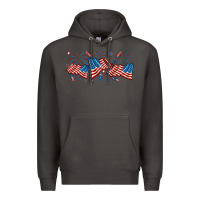 Smoke fourth of july american flag Premium Hoodie - RanaPortraitStore