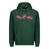 Sports Green fourth of july american flag Premium Hoodie - RanaPortraitStore