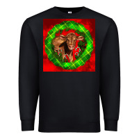 Black christmas red angus calf Premium Sweatshirt - LillyAllenDesigns