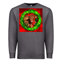 Charcoal Heather christmas red angus calf Premium Sweatshirt - LillyAllenDesigns