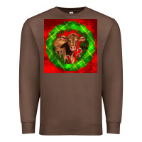 Chestnut christmas red angus calf Premium Sweatshirt - LillyAllenDesigns