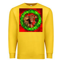 Lemon christmas red angus calf Premium Sweatshirt - LillyAllenDesigns