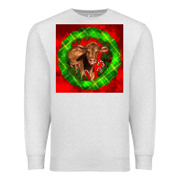 Oatmeal Heather christmas red angus calf Premium Sweatshirt - LillyAllenDesigns