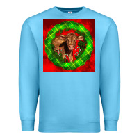 Ocean Blue christmas red angus calf Premium Sweatshirt - LillyAllenDesigns