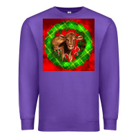 Purple christmas red angus calf Premium Sweatshirt - LillyAllenDesigns