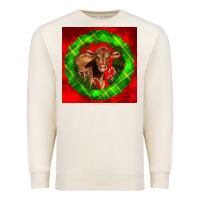Sandshell christmas red angus calf Premium Sweatshirt - LillyAllenDesigns
