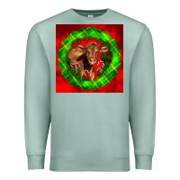 Seafoam christmas red angus calf Premium Sweatshirt - LillyAllenDesigns