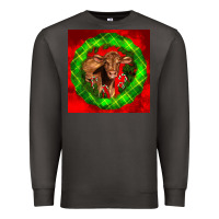 Smoke christmas red angus calf Premium Sweatshirt - LillyAllenDesigns