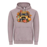 Vintage Zinc Fall School Bus Vintage Hoodie - texasbilliewilder