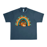 Midnight Navy Rainbow Thankful with Gemstone Urban Heavy Tee - texasbilliewilder