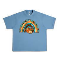 Pebble Blue Rainbow Thankful with Gemstone Urban Heavy Tee - texasbilliewilder