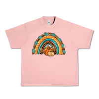 Salmon Rainbow Thankful with Gemstone Urban Heavy Tee - texasbilliewilder