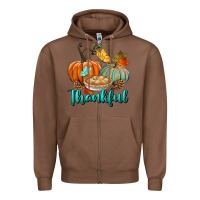 Chestnut thankful pumpkins Zipper Hoodie - BundleAndBundleShop