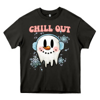 Asphalt chill out christmas snowman Heavy Core Tee - MaliasSmallBusiness