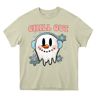 Mossy chill out christmas snowman Heavy Core Tee - MaliasSmallBusiness