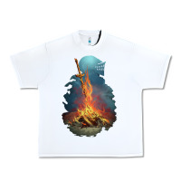 White Limited Edition Dark Souls Urban Heavy Tee - tuanDangUi