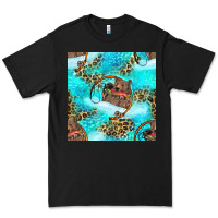 Black Mama Bear Hunting Fish With Leopard Seamless Pattern Premium Tee - BundleAndBundleShop