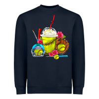 Softball Frappe Coffee Heavyweight Sweatshirt | Teevron