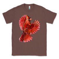 Chestnut Flying Northern Cardinal Bird Classic Tee - LillyAllenDesigns