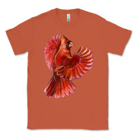 Copper Flying Northern Cardinal Bird Classic Tee - LillyAllenDesigns