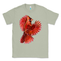 Matcha Flying Northern Cardinal Bird Classic Tee - LillyAllenDesigns