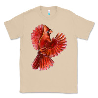 Mushroom Flying Northern Cardinal Bird Classic Tee - LillyAllenDesigns