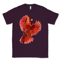 Plum Flying Northern Cardinal Bird Classic Tee - LillyAllenDesigns