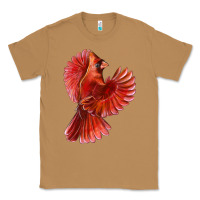 Toasted Coconut Flying Northern Cardinal Bird Classic Tee - LillyAllenDesigns