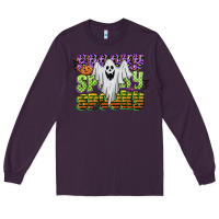 Plum spooky spooky spooky Long Sleeve Tee - CowGirlArtShop