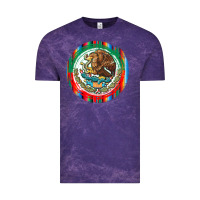 Cloud Purple Mexico Coat of Arms Vintage Tee - texasbilliewilder