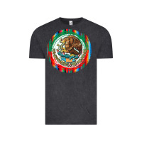 Vintage Black Mexico Coat of Arms Vintage Tee - texasbilliewilder