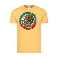 Vintage Mustard Mexico Coat of Arms Vintage Tee - texasbilliewilder