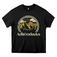 Black Adirondacks Mountains New York Vintage Hiking Camp Heavy Core Tee - tuanDangUi