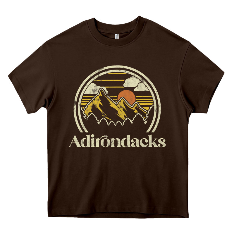 Adirondacks Mountains New York Vintage Hiking Camp Heavy Core Tee by tuanDangUi | Teevron