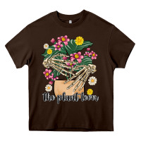 Chocolate Brown the plant lover Heavy Core Tee - MaliasSmallBusiness