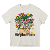 Cream the plant lover Heavy Core Tee - MaliasSmallBusiness