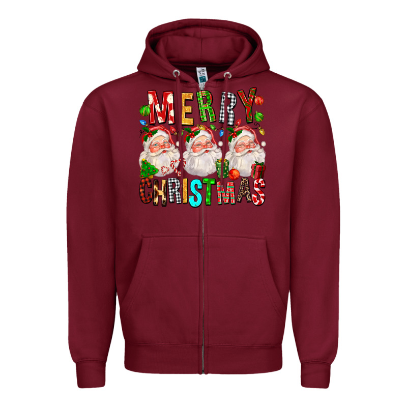 Merry Christmas Santa Zipper Hoodie by FaDigitalArtStudio | Teevron