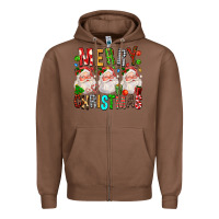 Chestnut Merry christmas santa Zipper Hoodie - FaDigitalArtStudio